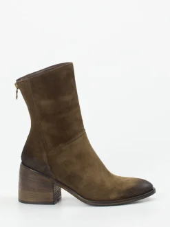 Konstantin Starke – Stiefelette aus Veloursleder braun