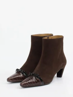 Konstantin Starke – Stiefeletten aus Veloursleder Dunkelbraun