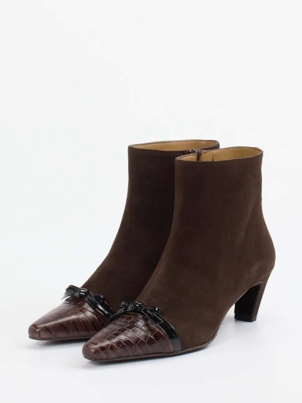 Konstantin Starke – Stiefeletten aus Veloursleder Dunkelbraun