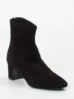 Konstantin Starke – Stiefeletten aus Velourslederoptik Schwarz