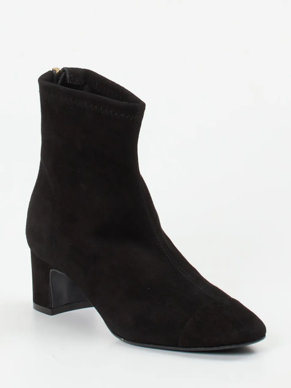 Konstantin Starke – Stiefeletten aus Velourslederoptik Schwarz