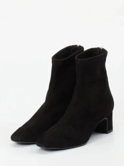 Konstantin Starke – Stiefeletten aus Velourslederoptik Schwarz