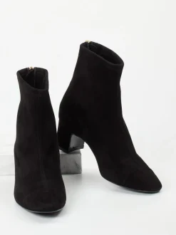 Konstantin Starke – Stiefeletten aus Velourslederoptik Schwarz
