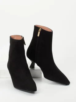 Konstantin Starke – Stiefeletten aus Veloursleder schwarz