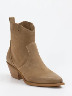 Konstantin Starke – Stiefeletten aus Veloursleder Braun