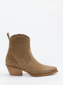 Konstantin Starke – Stiefeletten aus Veloursleder Braun