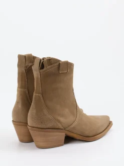Konstantin Starke – Stiefeletten aus Veloursleder Braun