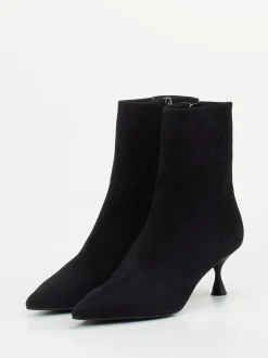 Konstantin Starke – Stiefelette aus Veloursleder Schwarz