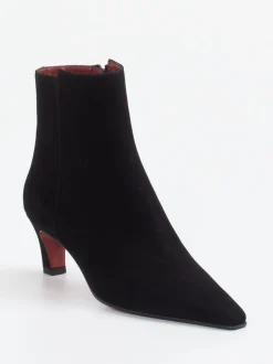 Konstantin Starke – Stiefelette aus Veloursleder Schwarz