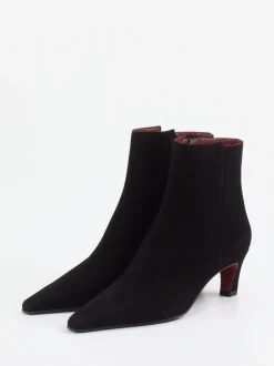 Konstantin Starke – Stiefelette aus Veloursleder Schwarz