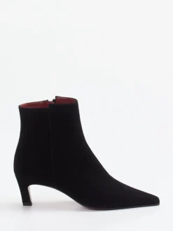 Konstantin Starke – Stiefelette aus Veloursleder Schwarz