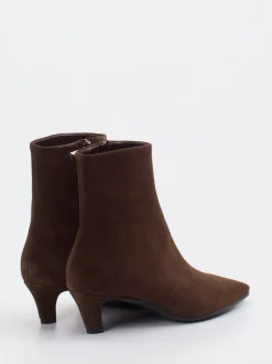 Konstantin Starke – Stiefeletten aus Veloursleder schokobraun