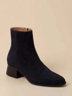 Konstantin Starke – Stiefeletten aus Veloursleder blau