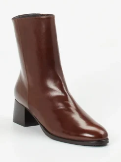 Konstantin Starke – Stiefeletten aus Lammleder schokobraun