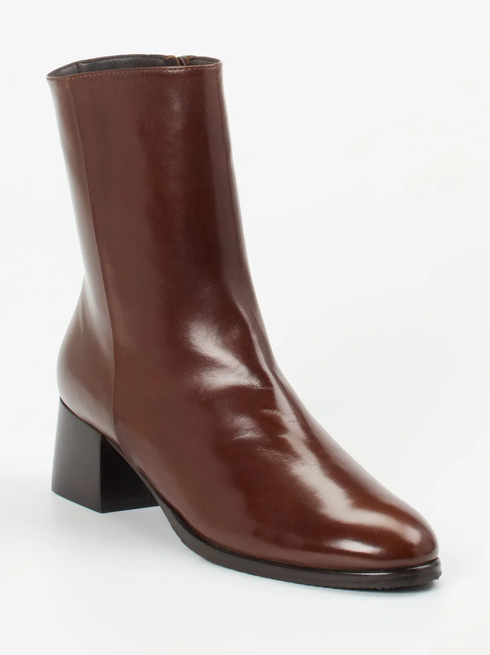 Konstantin Starke – Stiefeletten aus Lammleder schokobraun