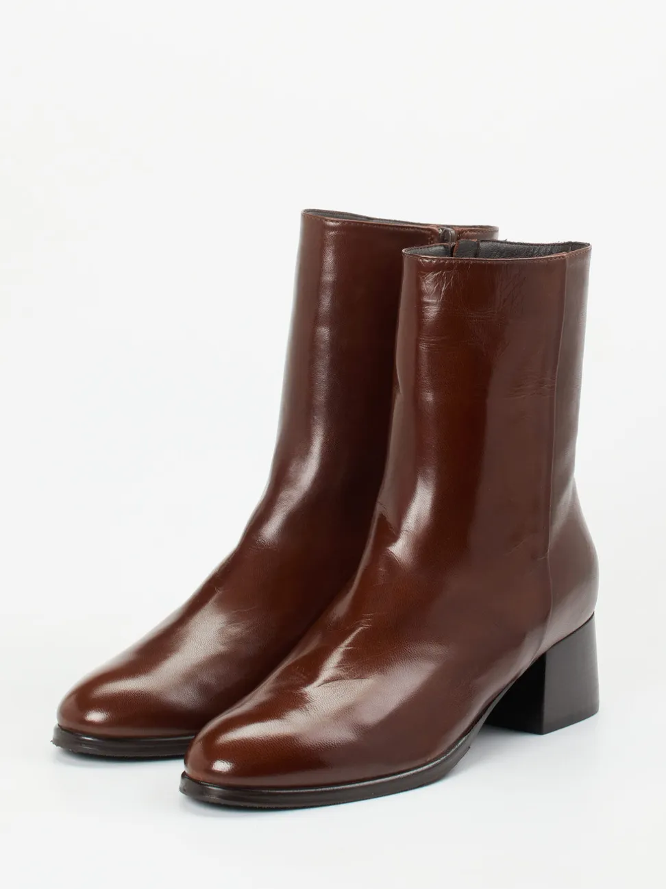 Konstantin Starke – Stiefeletten aus Lammleder schokobraun