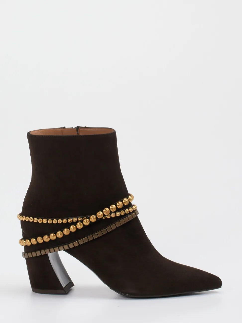 Konstantin Starke – Stiefelette aus Veloursleder Dunkelbraun