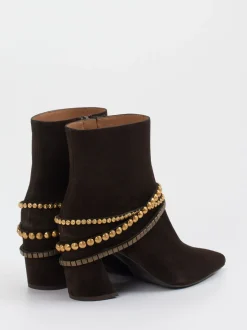 Konstantin Starke – Stiefelette aus Veloursleder Dunkelbraun