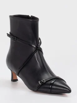 Konstantin Starke – Stiefeletten aus Lammleder Schwarz