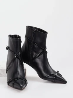 Konstantin Starke – Stiefeletten aus Lammleder Schwarz