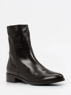 Konstantin Starke – Stiefelette aus Lammleder Dunkelbraun