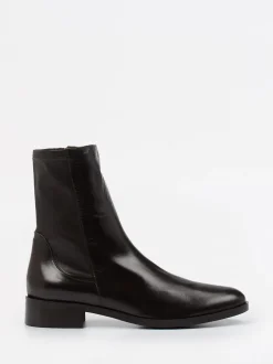 Konstantin Starke – Stiefelette aus Lammleder Dunkelbraun