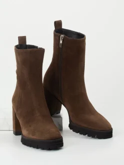 Konstantin Starke – Stiefeletten aus Veloursleder braun