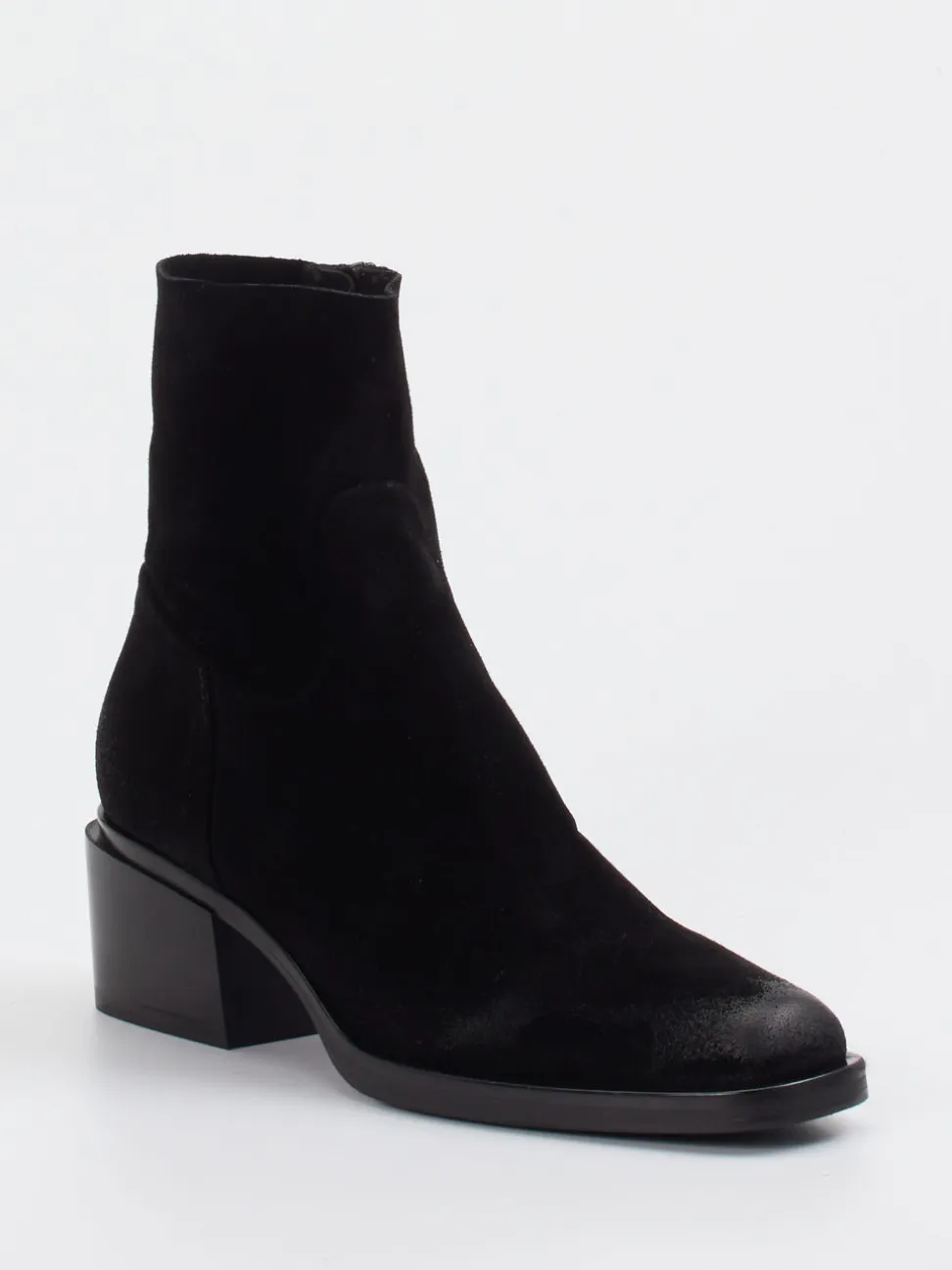 Konstantin Starke – Stiefeletten aus Veloursleder Schwarz
