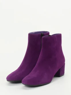 Konstantin Starke – Stiefelette aus Veloursleder Violett