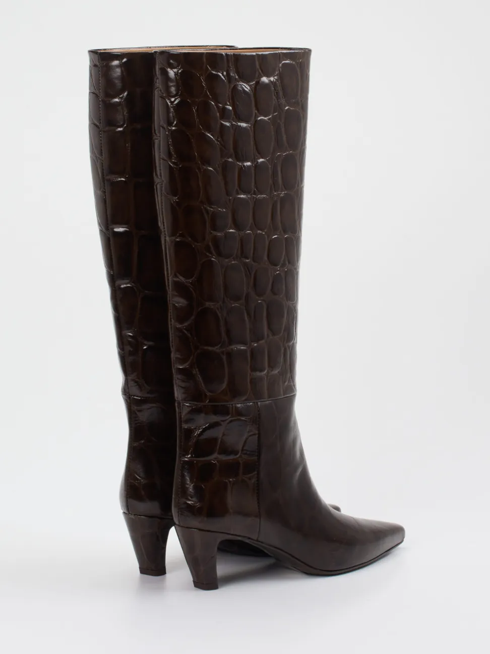 Konstantin Starke – Stiefel aus geprägtem Leder Dunkelbraun