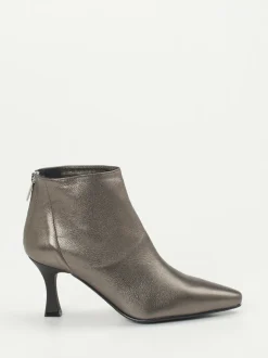 Konstantin Starke – Stiefelette aus Metallicleder grau