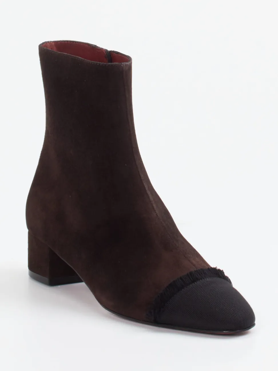 Konstantin Starke – Stiefelette aus Veloursleder dunkelbraun
