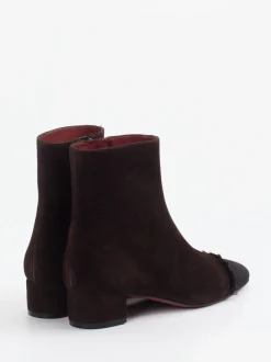 Konstantin Starke – Stiefelette aus Veloursleder dunkelbraun