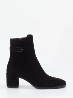Konstantin Starke – Stiefelette aus Veloursleder Schwarz
