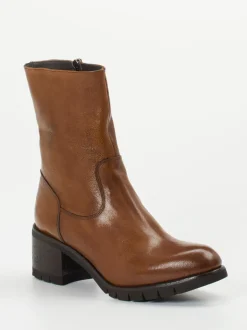 Konstantin Starke – Stiefelette aus Känguruleder cognacbraun