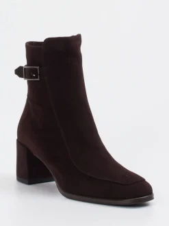 Konstantin Starke – Stiefeletten aus Veloursleder Dunkelbraun