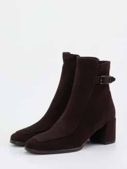 Konstantin Starke – Stiefeletten aus Veloursleder Dunkelbraun