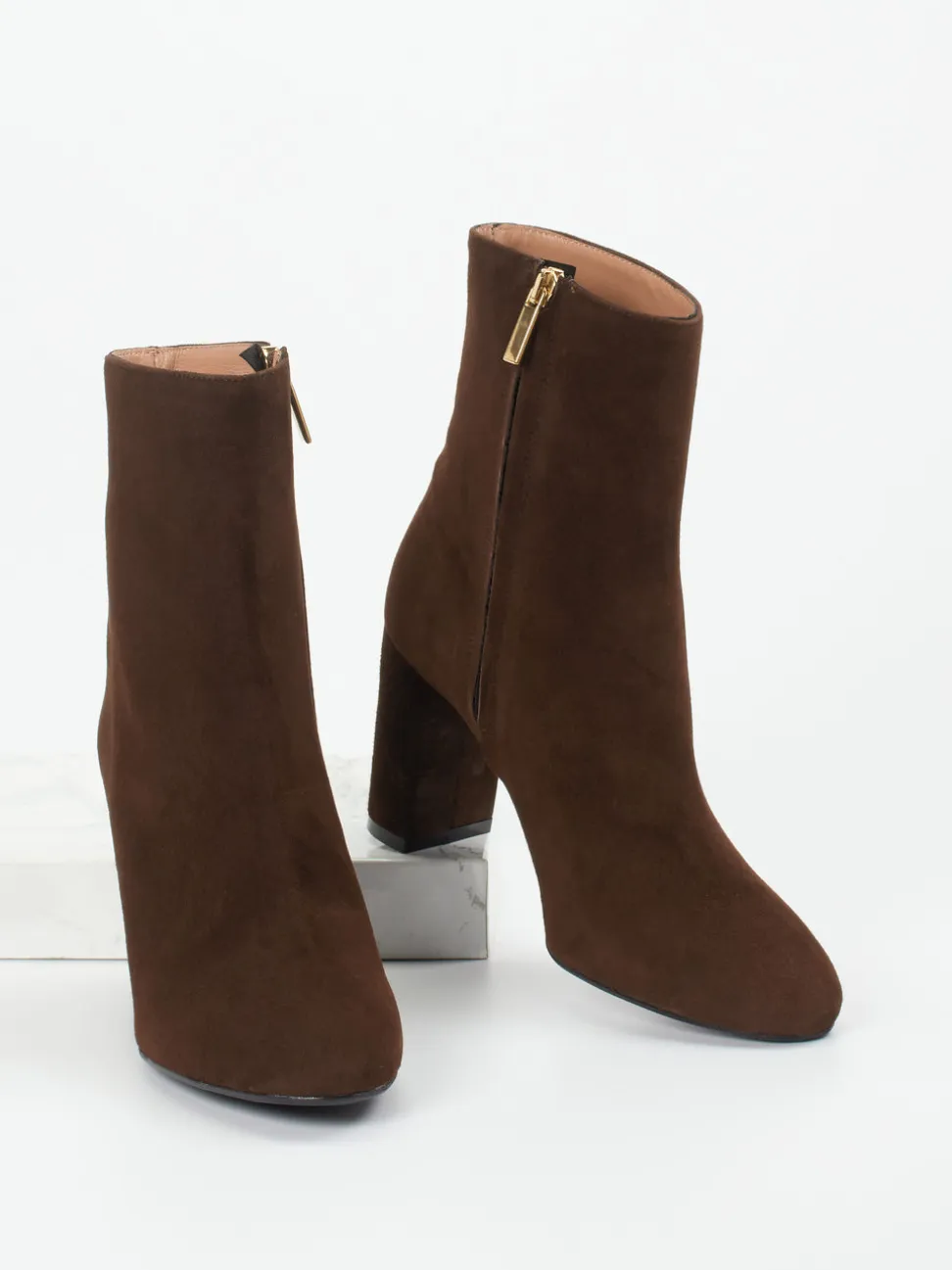 Konstantin Starke – Stiefeletten aus Veloursleder braun