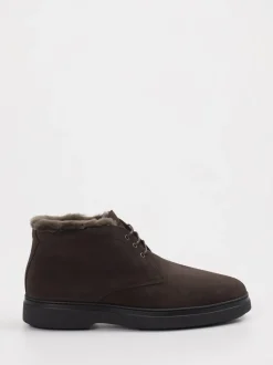 Konstantin Starke – Stiefeletten aus Veloursleder Dunkelbraun