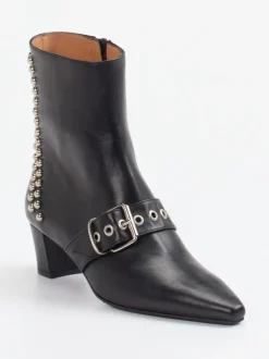 Konstantin Starke – Stiefeletten aus Lammleder Schwarz
