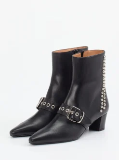 Konstantin Starke – Stiefeletten aus Lammleder Schwarz
