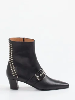 Konstantin Starke – Stiefeletten aus Lammleder Schwarz