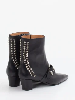 Konstantin Starke – Stiefeletten aus Lammleder Schwarz