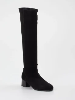 Konstantin Starke – Stiefel aus Stretchvelours Schwarz