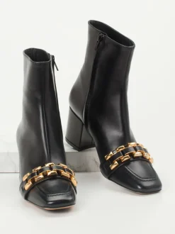 Konstantin Starke – Stiefelette aus Kalbleder Schwarz
