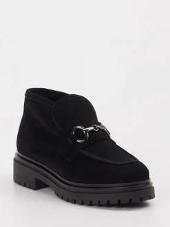 Konstantin Starke – Stiefeletten aus Veloursleder schwarz