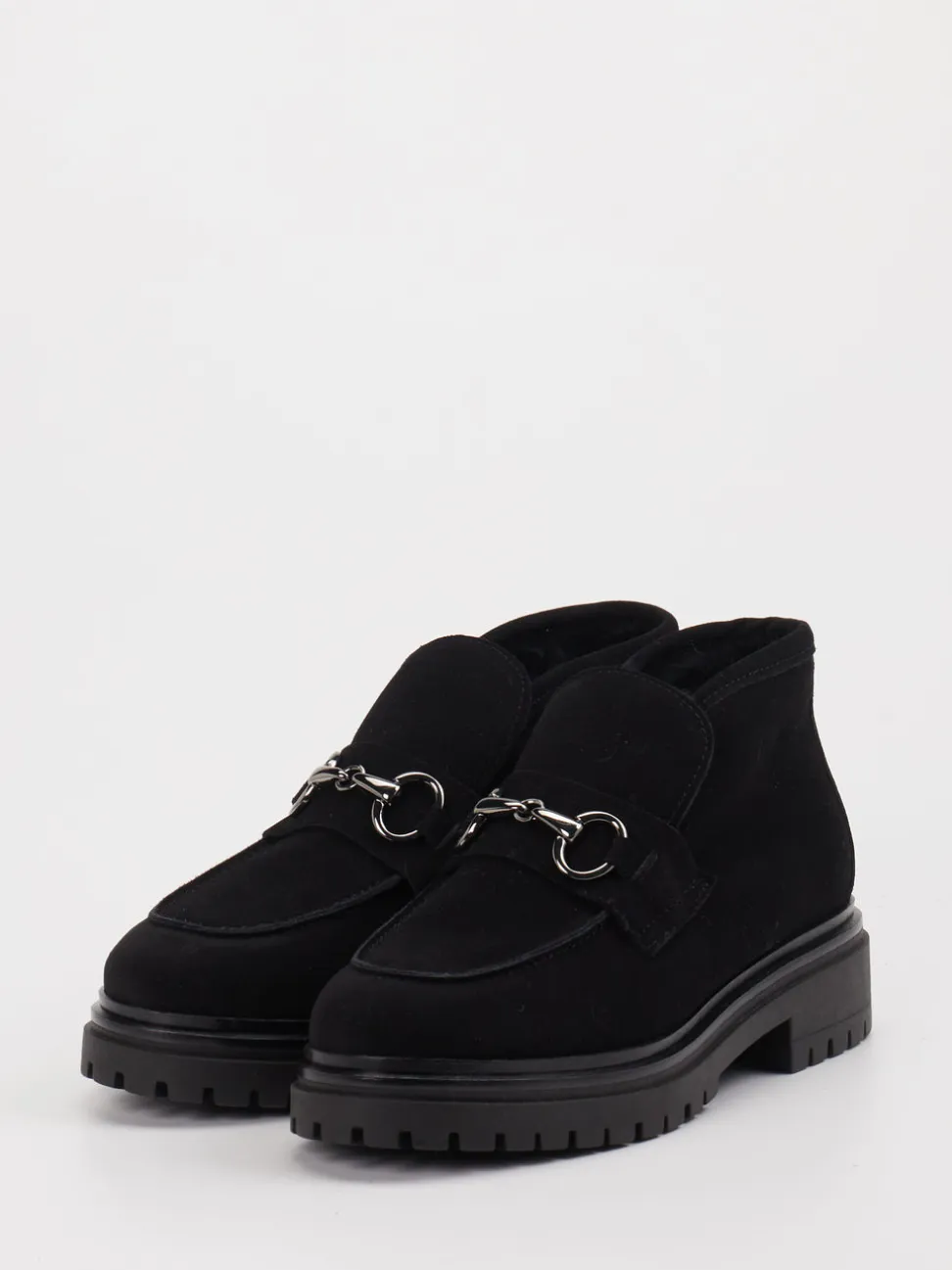 Konstantin Starke – Stiefeletten aus Veloursleder schwarz