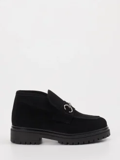 Konstantin Starke – Stiefeletten aus Veloursleder schwarz
