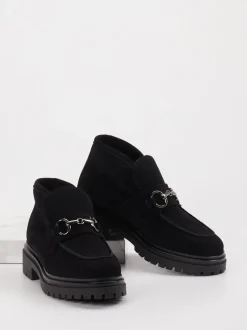 Konstantin Starke – Stiefeletten aus Veloursleder schwarz