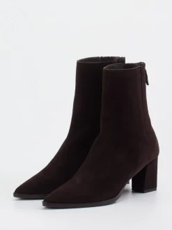 Konstantin Starke – Stiefeletten aus Veloursleder Dunkelbraun
